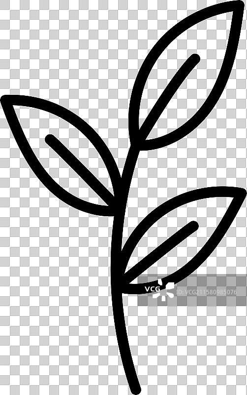 环保和自然保护的叶子图标图片素材