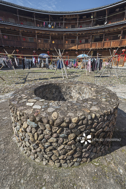 福建漳州南靖河坑土楼建筑图片素材