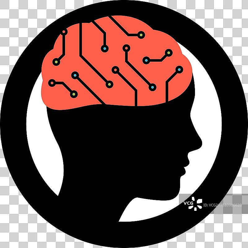 未来人工智能高科技和脑机接口概念图片素材