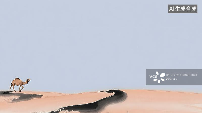 【AI数字艺术】水墨画居下图片素材