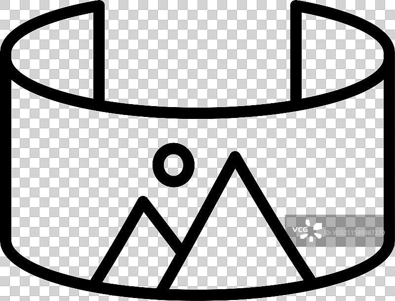 全景图标集广角视图图片素材