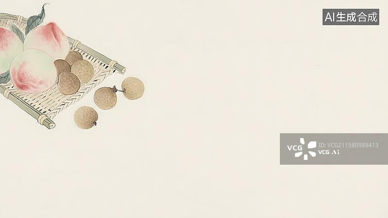 【AI数字艺术】水墨画左上图片素材