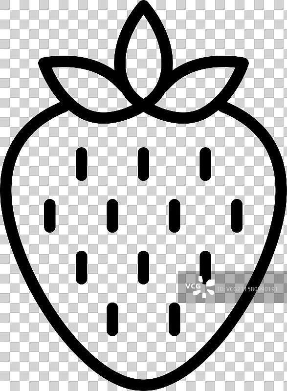 多汁的草莓图标，适用于水果摊位图片素材