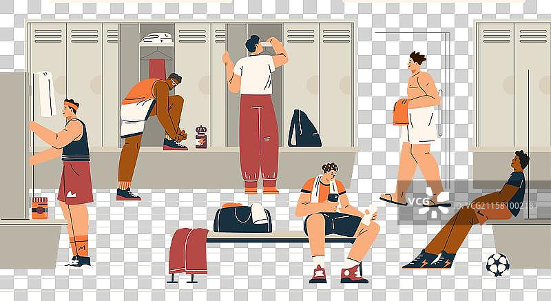 体育更衣室的场景图片素材
