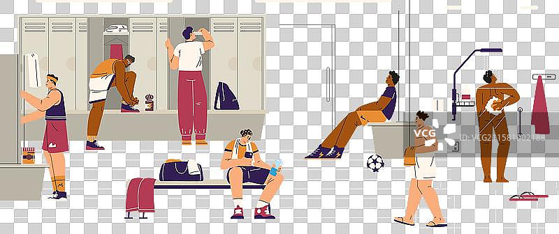 一组描绘运动员的图像图片素材