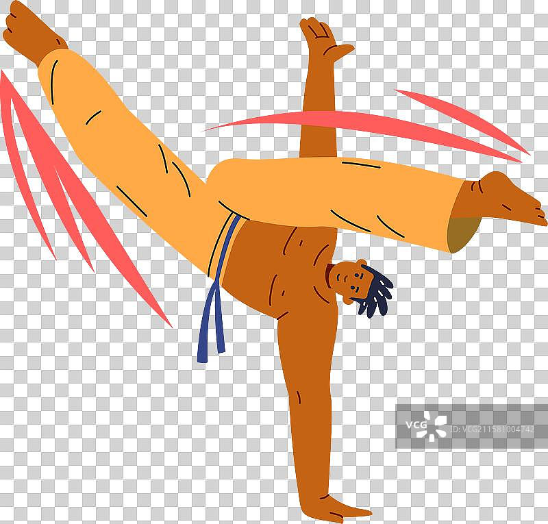 明亮场景中的武术舞蹈对决图片素材