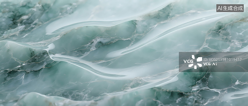 【AI数字艺术】青绿色大理石纹理特写图片素材