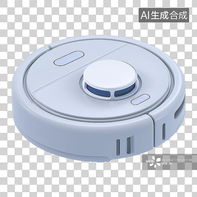 【AI数字艺术】3D风格扫地机器人元素图片素材