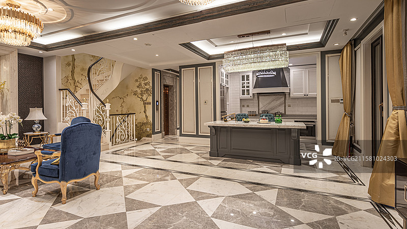 现代样板间的客厅图片素材