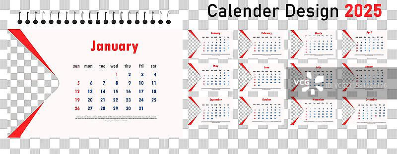 2025年日历模板简单竖版设计图片素材