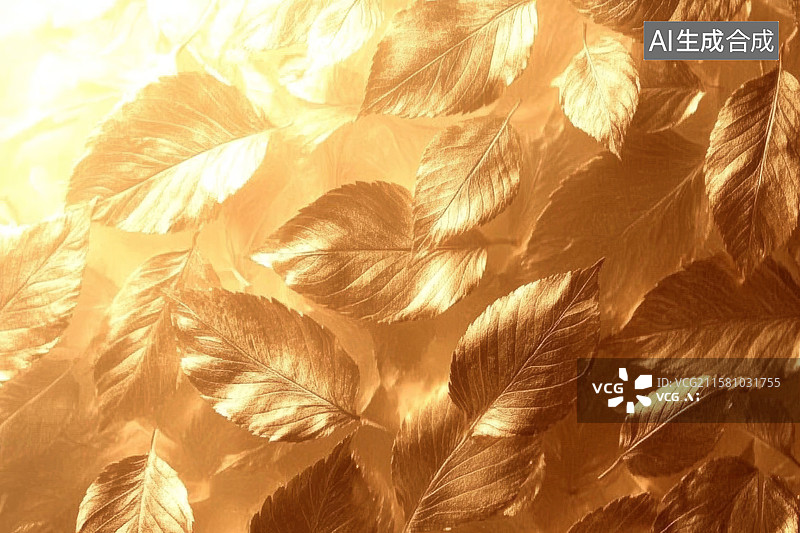 【AI数字艺术】棕色叶片自然纹理场景图片素材