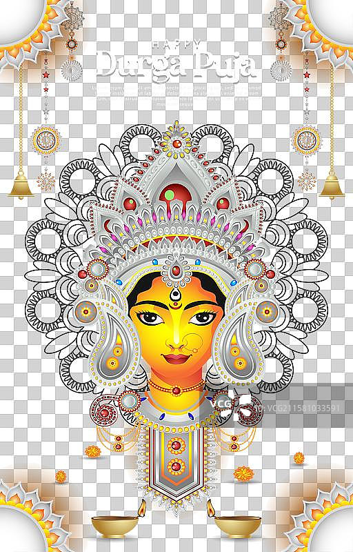 快乐的杜尔迦普贾背景图片素材