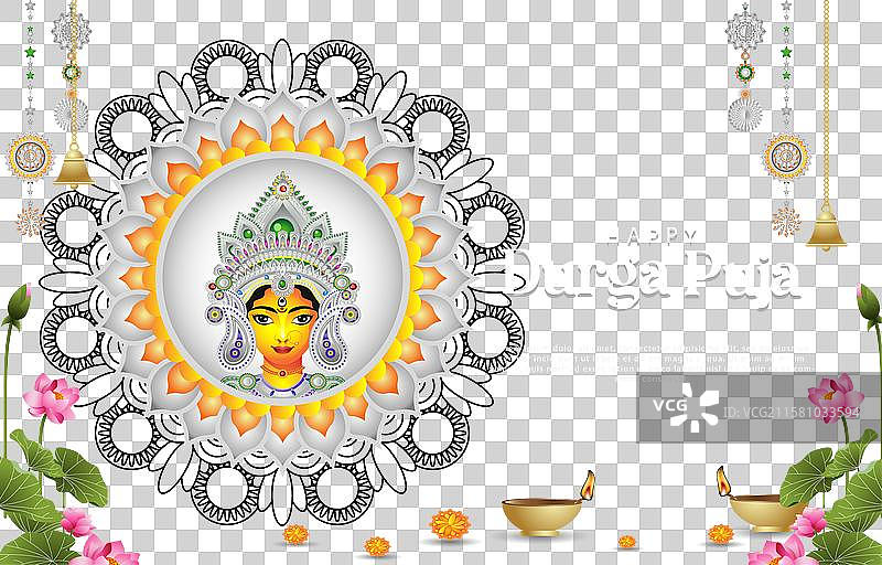 快乐的杜尔迦普贾背景图片素材