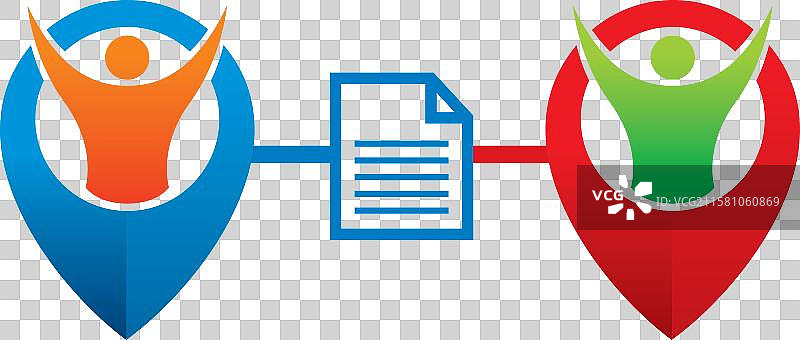 人们共享文件的标志符号或图标模板图片素材