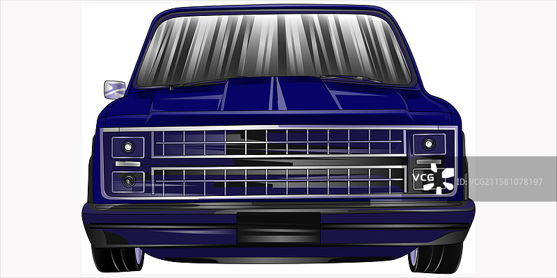 蓝色赛车配有灰色条纹图片素材