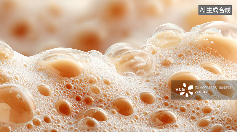 【AI数字艺术】细腻的气泡与液体图片素材