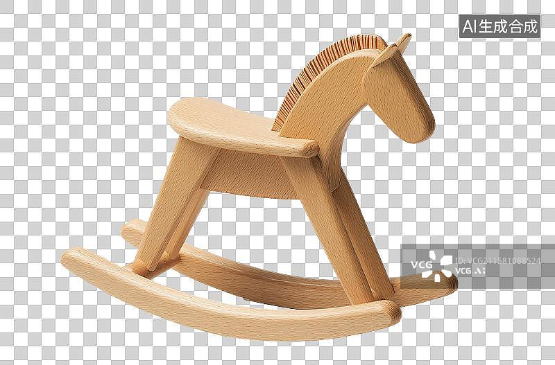 【AI数字艺术】木质摇马玩具图片素材
