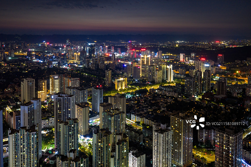 重庆渝北夜景都市风光图片素材