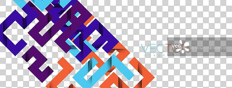 带阴影纹理效果的彩色弯曲线条图片素材