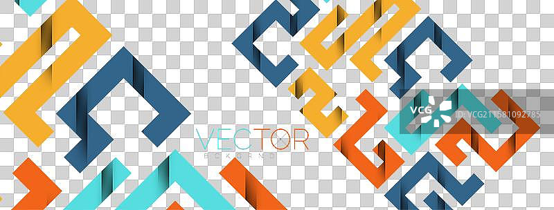 带阴影纹理效果的彩色弯曲线条图片素材