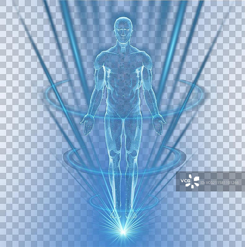 人类身体抽象数字解剖学图片素材