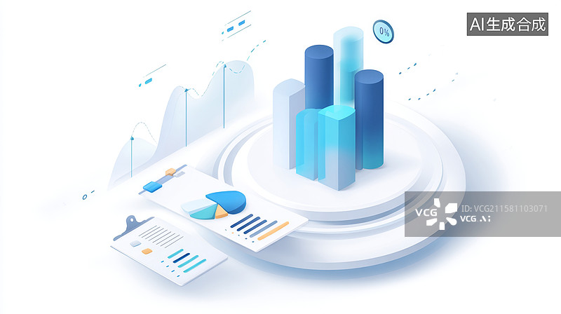 【AI数字艺术】数据分析可视化展示图片素材
