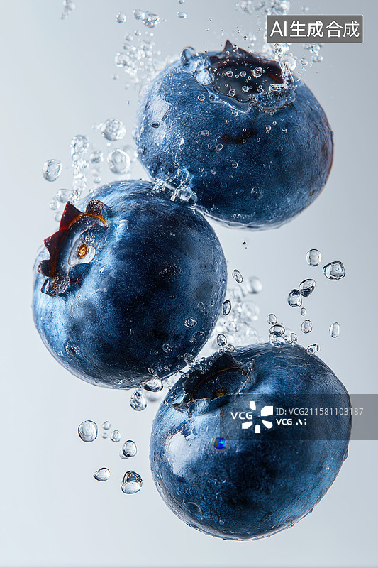 【AI数字艺术】蓝莓图片素材