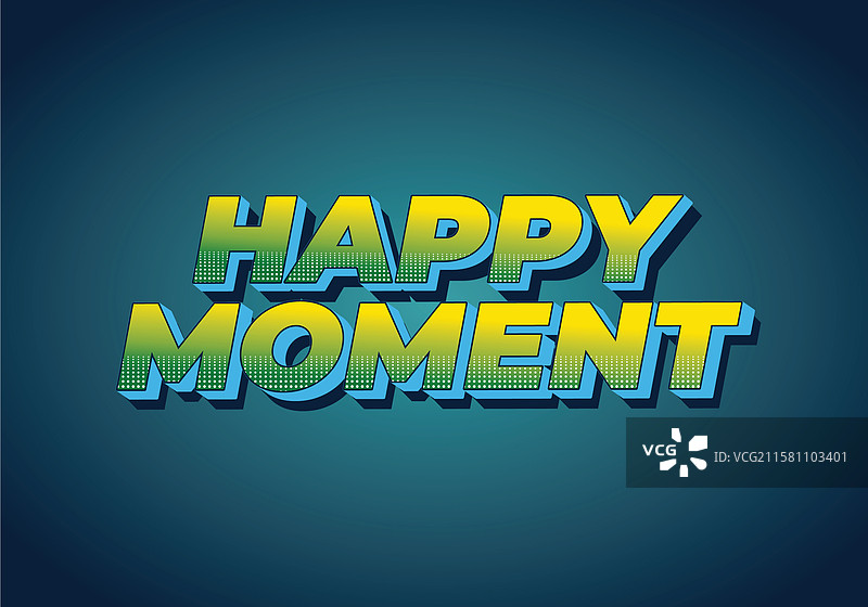 现代3D风格的快乐时刻文字效果图片素材