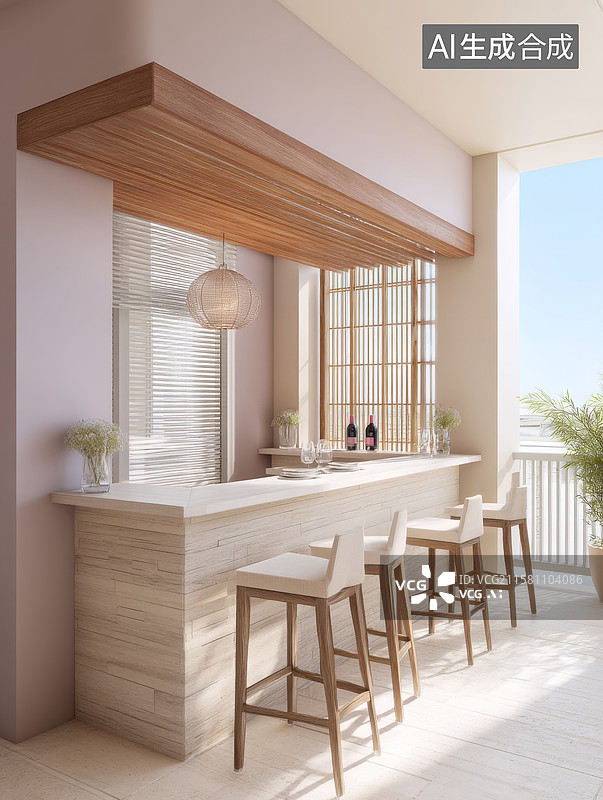 【AI数字艺术】现代简约吧台设计图片素材