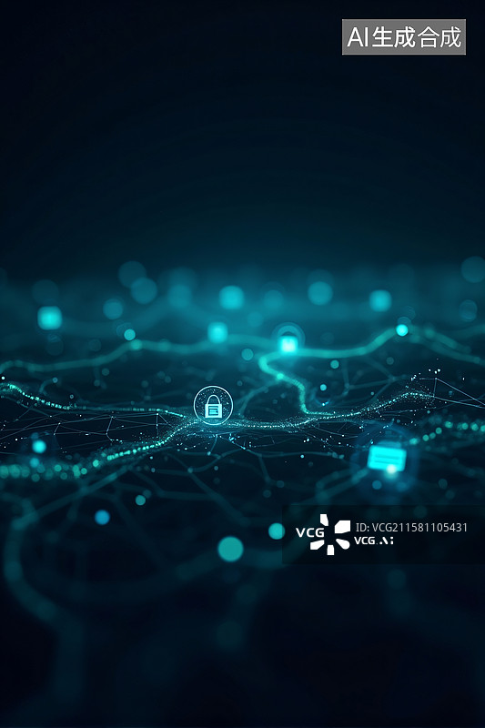 【AI数字艺术】全球金融数据脉络图片素材