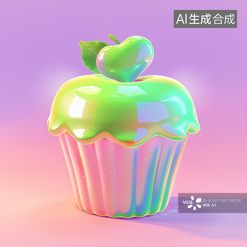 【AI数字艺术】炫彩小蛋糕图片素材