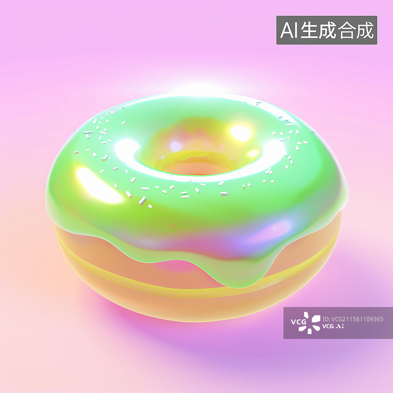 【AI数字艺术】炫彩甜甜圈图片素材