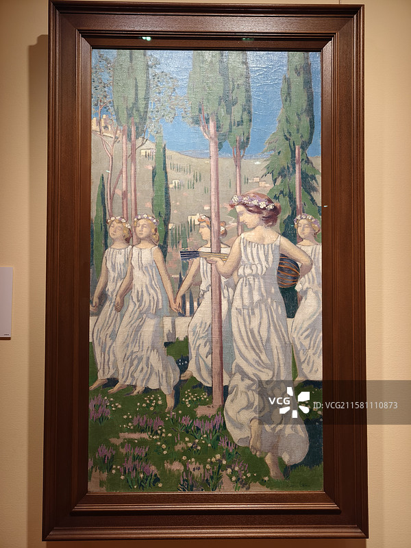 莫里斯·丹尼(1870年-1943年) 《跳舞的女孩们》 1905年 油彩、画布图片素材