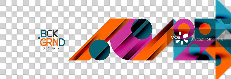 时尚的三角形、线条、圆形元素和圆圈图片素材