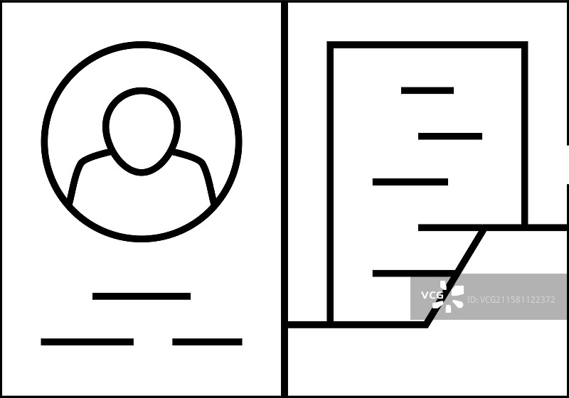 黑色图书馆卡片线条图标图片素材