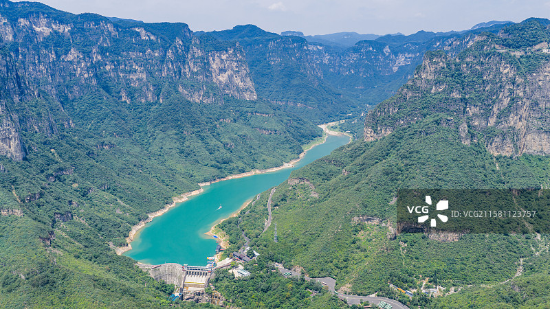 河南省焦作市云台山景区红石峡子房湖风景图片素材