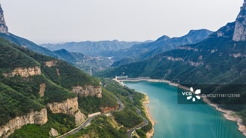 河南省焦作市云台山景区红石峡子房湖风景图片素材