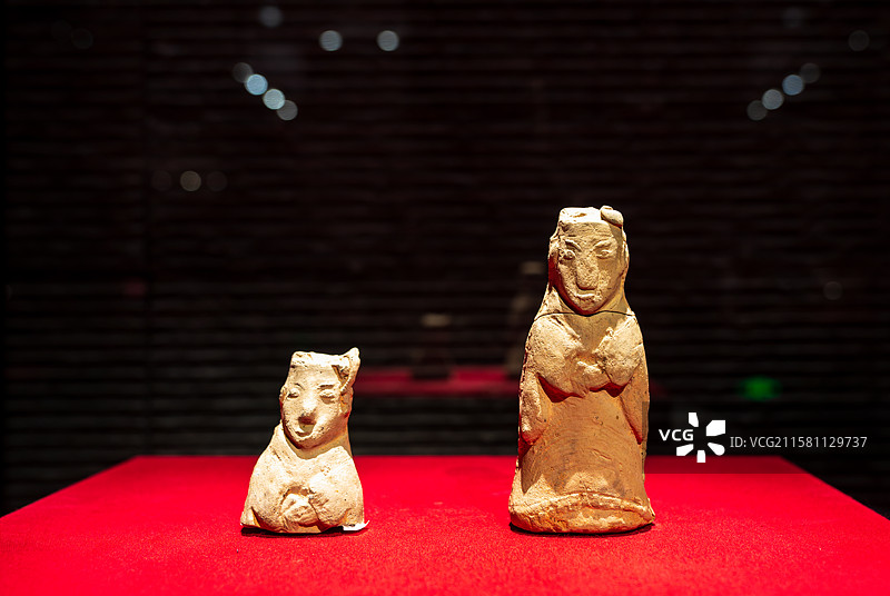 2009-2010年高陵出土，曹操高陵遗址博物馆藏——陶俑，东汉（公元25-220年）图片素材