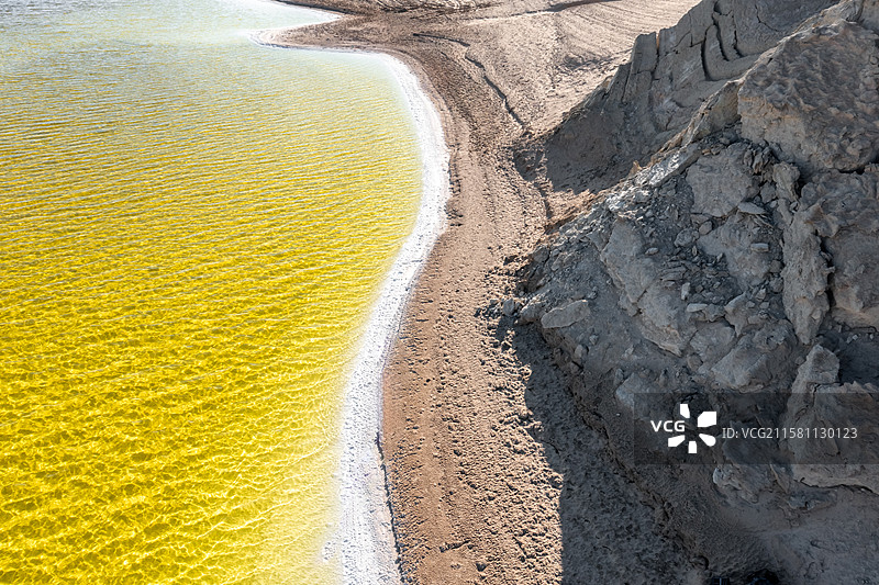 青海冷湖俄博梁硫磺湖，盐湖，雅丹地貌图片素材