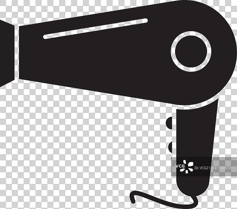 吹风机图标集 美容院电动风筒图片素材