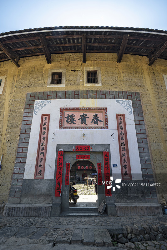 福建漳州南靖河坑土楼建筑图片素材