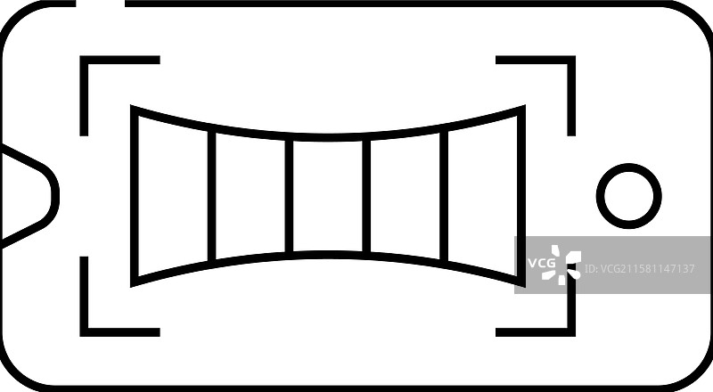 全景拍摄手机相机线条图标图片素材