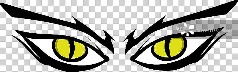 白色背景上的卡通眼睛设计完美图片素材