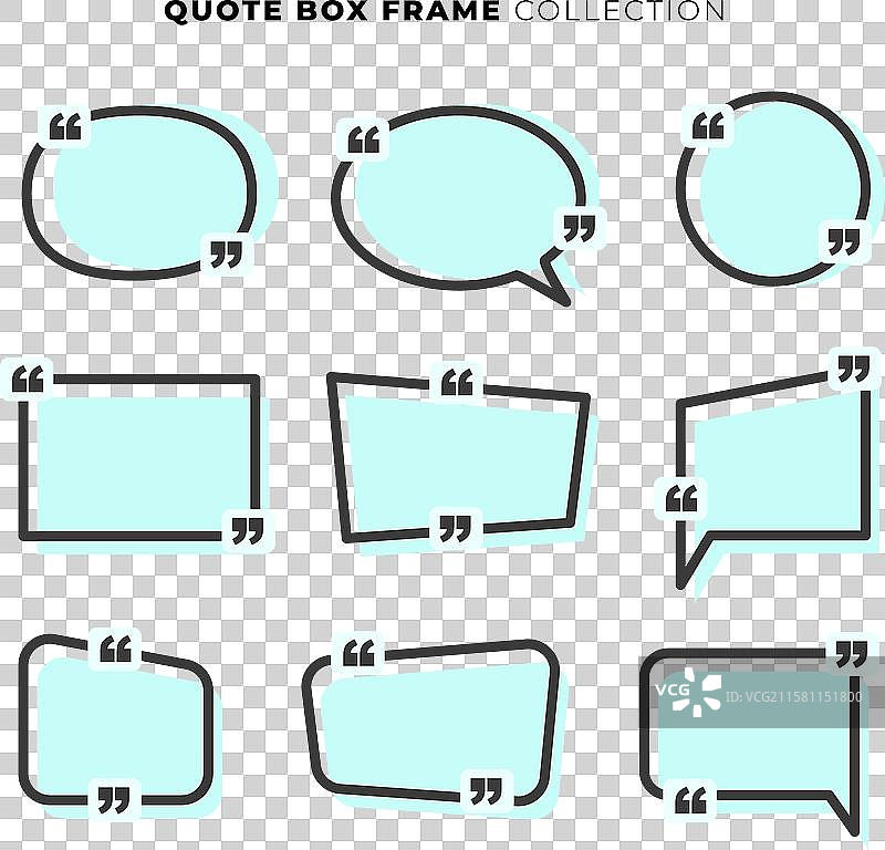 大号对话框框架，包含引用文本图片素材