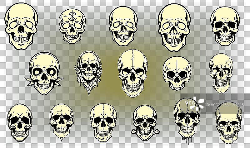 骷髅常常被用于时尚设计中。图片素材