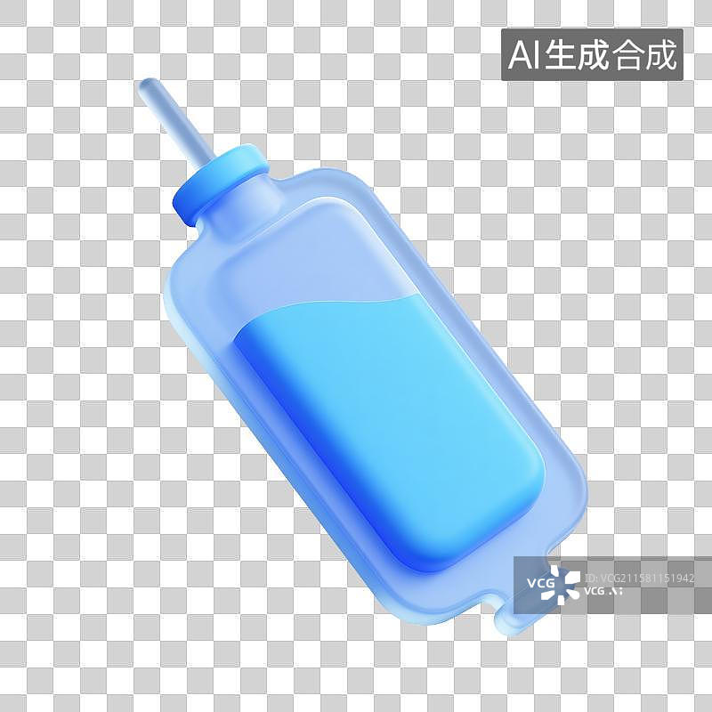 【AI数字艺术】3D输液袋图标图片素材