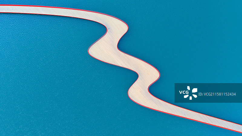 苏州 东沙湖网红桥 像闪电图片素材