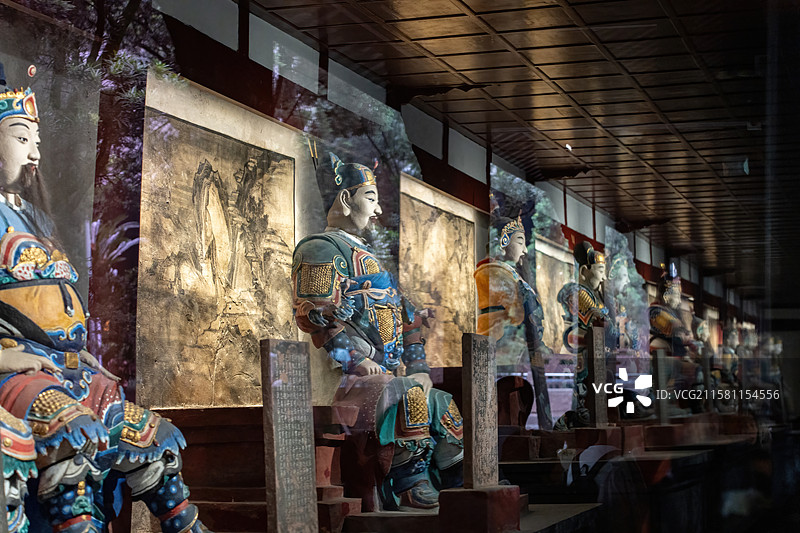四川成都武侯区汉昭烈庙武侯祠蜀汉武将雕像图片素材