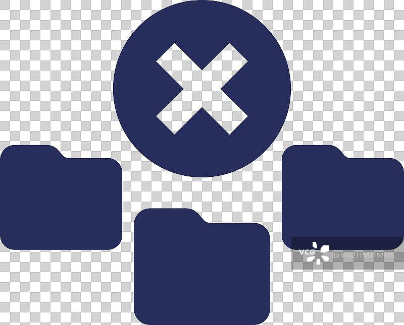 白色背景上的无访问权限文件夹图标图片素材