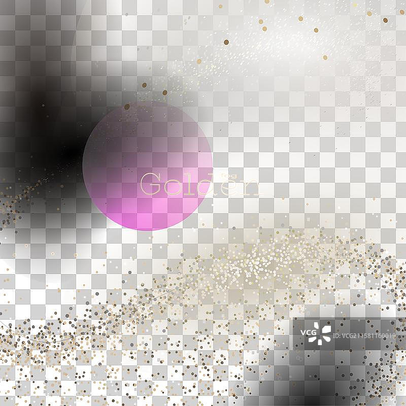 孤立的闪光组合，带有小颗粒的闪烁图片素材